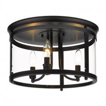  1157-FM BLK - Payton Flush Mount in Matte Black with Clear Glass